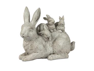 Zauberhafte Hasengruppe, 34 cm - Frühlings- und Osterdeko